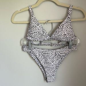 Black/White Spotted Bikini